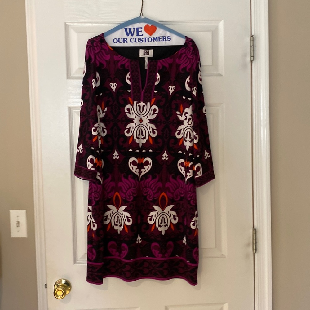 Laundry by design black with purple design. Size 12. Worn once.